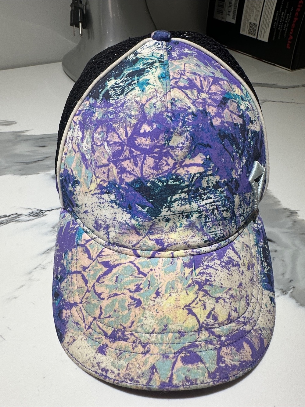 Ivivva Purple Teal Abstract Print Kids Cap